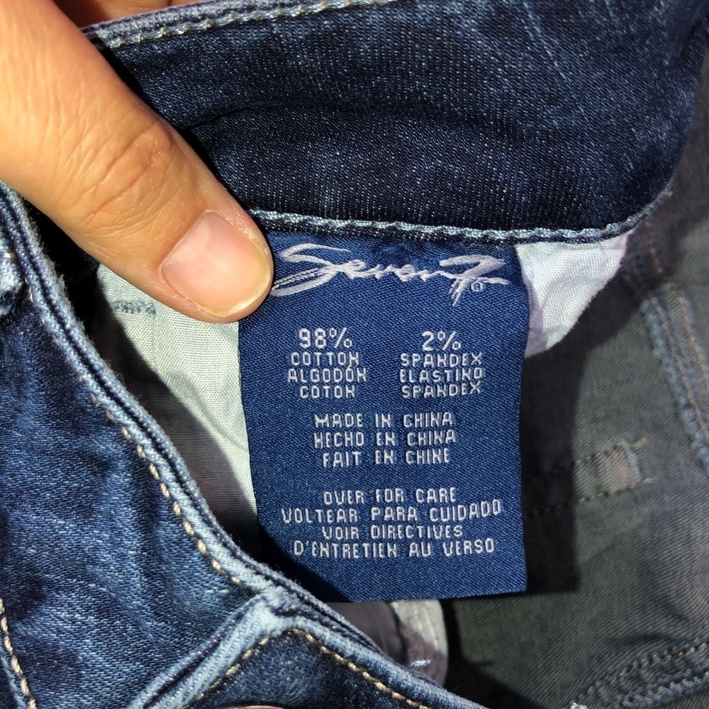 Seven7 Distressed Jewel Ankle Skinny Jeans 8 - Picture 9 of 16